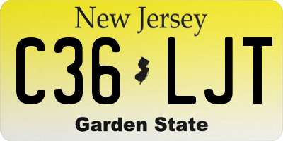 NJ license plate C36LJT