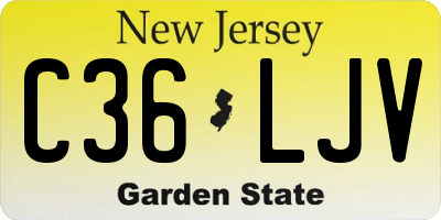 NJ license plate C36LJV