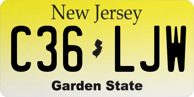 NJ license plate C36LJW