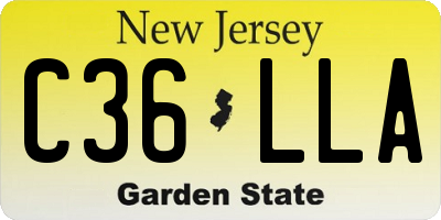 NJ license plate C36LLA
