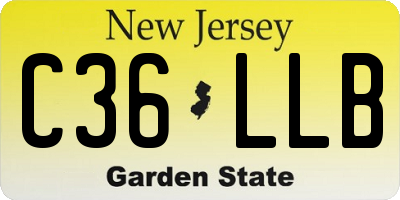 NJ license plate C36LLB