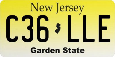 NJ license plate C36LLE
