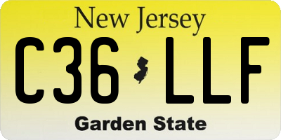 NJ license plate C36LLF