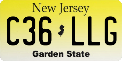 NJ license plate C36LLG