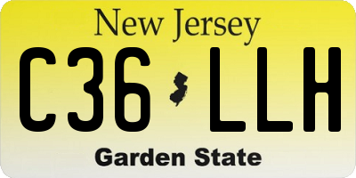 NJ license plate C36LLH