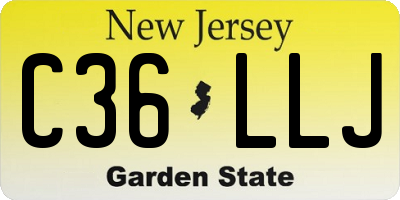 NJ license plate C36LLJ