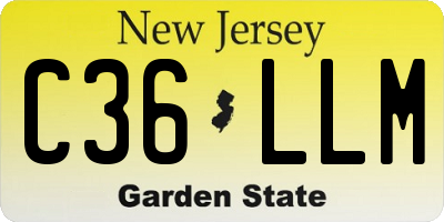 NJ license plate C36LLM
