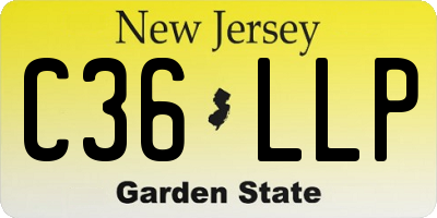 NJ license plate C36LLP