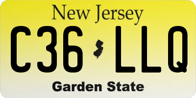 NJ license plate C36LLQ
