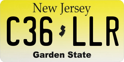 NJ license plate C36LLR