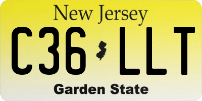 NJ license plate C36LLT