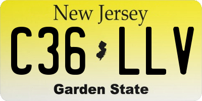 NJ license plate C36LLV