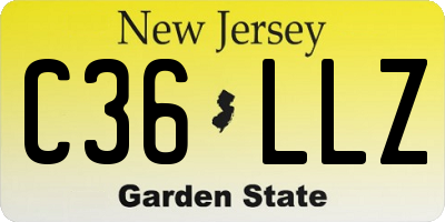 NJ license plate C36LLZ