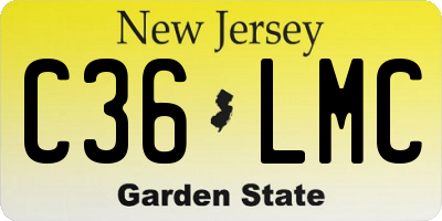 NJ license plate C36LMC