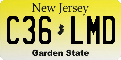 NJ license plate C36LMD