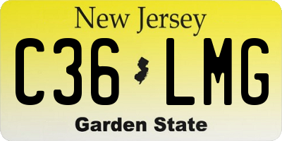 NJ license plate C36LMG
