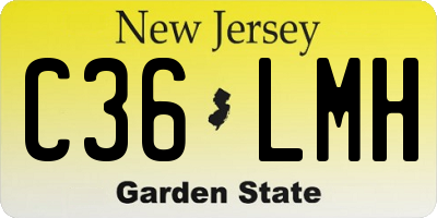 NJ license plate C36LMH