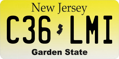NJ license plate C36LMI