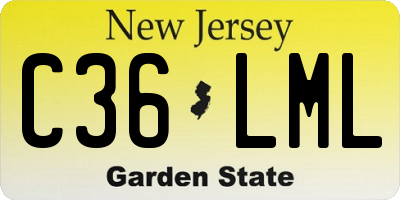 NJ license plate C36LML