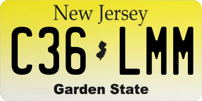 NJ license plate C36LMM