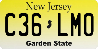 NJ license plate C36LMO