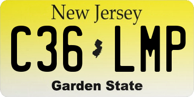 NJ license plate C36LMP
