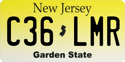 NJ license plate C36LMR