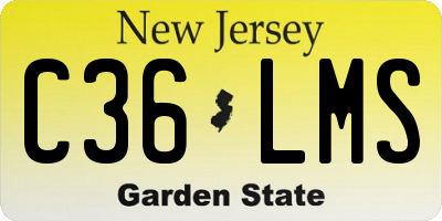 NJ license plate C36LMS