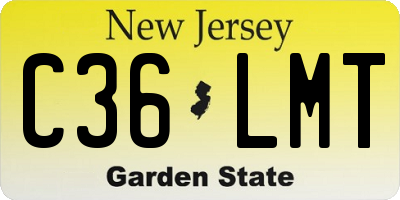 NJ license plate C36LMT