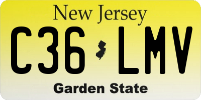 NJ license plate C36LMV