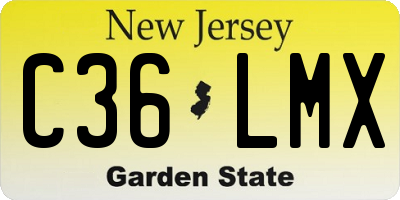 NJ license plate C36LMX