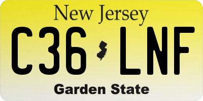 NJ license plate C36LNF