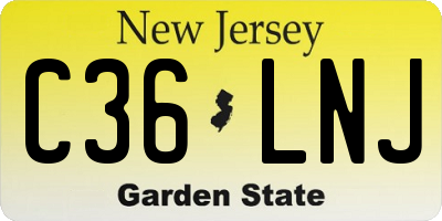 NJ license plate C36LNJ