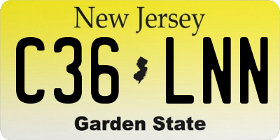 NJ license plate C36LNN