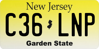 NJ license plate C36LNP
