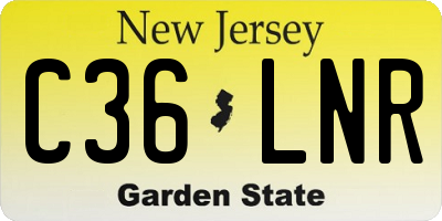 NJ license plate C36LNR