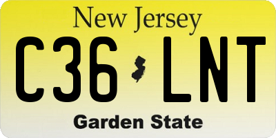 NJ license plate C36LNT
