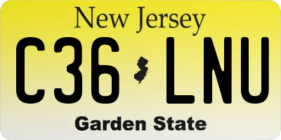 NJ license plate C36LNU
