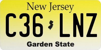 NJ license plate C36LNZ