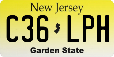 NJ license plate C36LPH