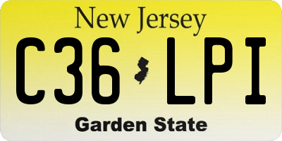 NJ license plate C36LPI