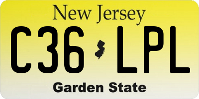 NJ license plate C36LPL