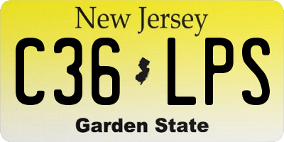 NJ license plate C36LPS