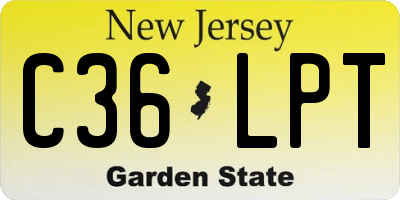 NJ license plate C36LPT