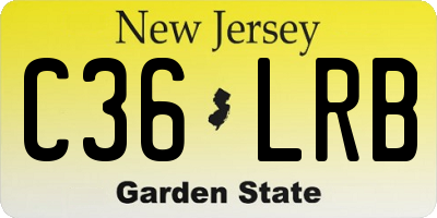 NJ license plate C36LRB