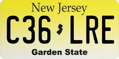 NJ license plate C36LRE