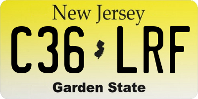 NJ license plate C36LRF
