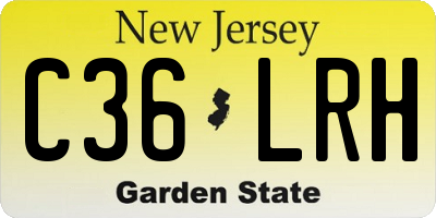 NJ license plate C36LRH