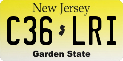 NJ license plate C36LRI