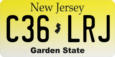NJ license plate C36LRJ